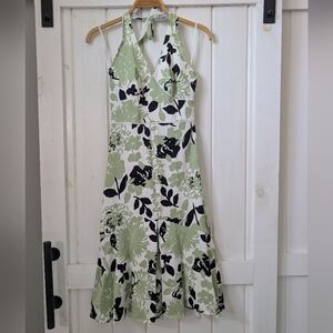 Jonathan Martin Studio Floral Print Halter Dress